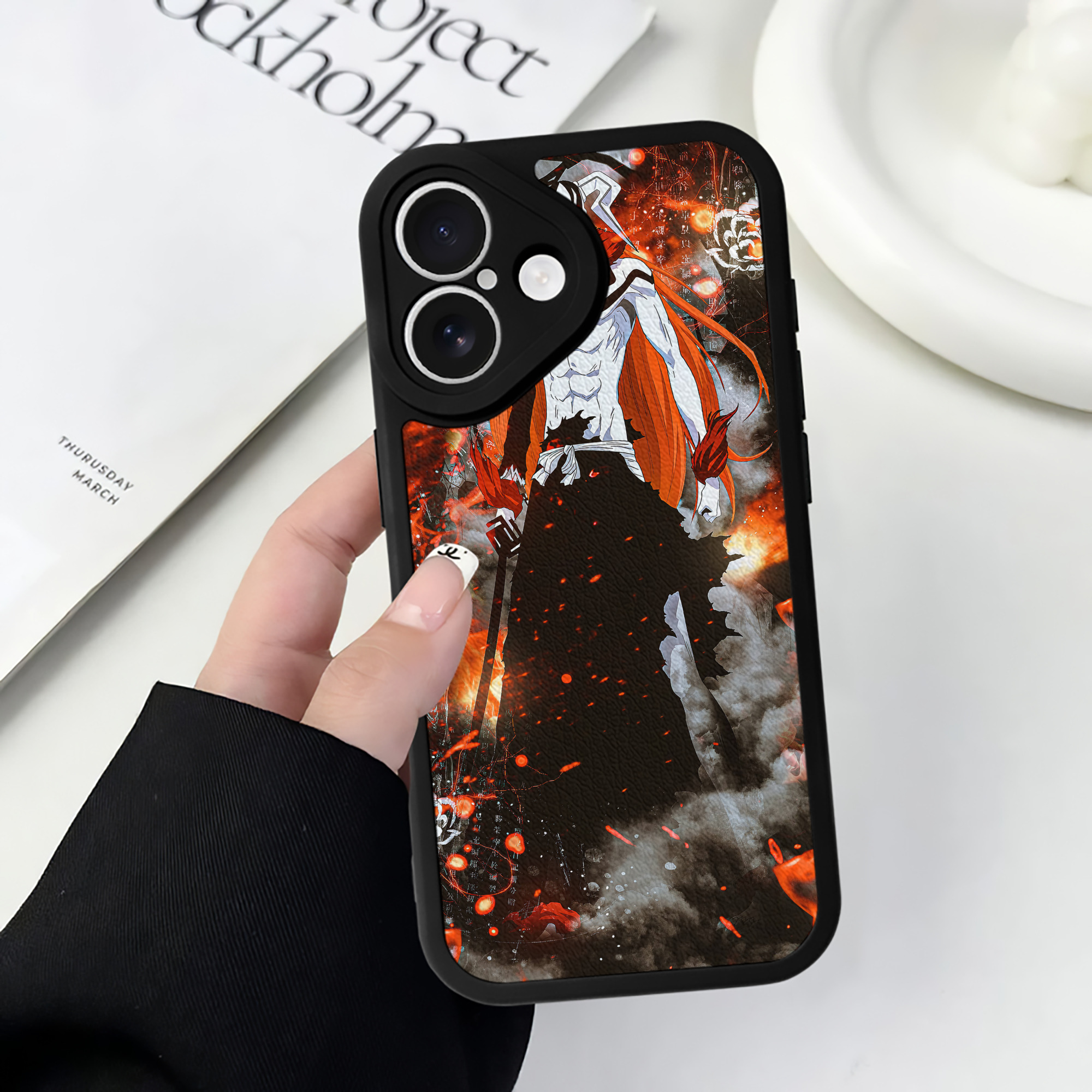 （画像用） ブリーチ BLEACH 【iPhone 16シリーズ対応】シリコンスマホケース（レザー調） 材質：シリコン